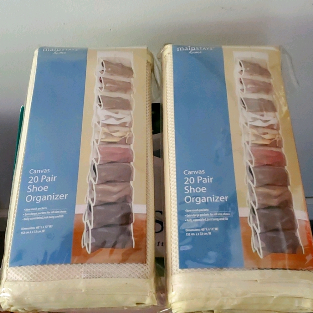 2 New in Package Shoe Organizers